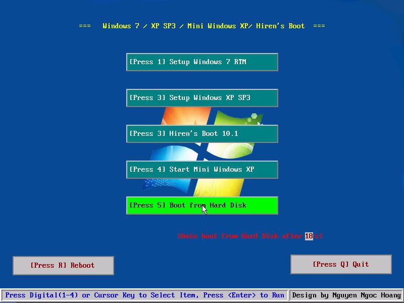 Hướng dẫn tạo đĩa Multi-boot (Setup Windows 7, Setup Windows XP & Hiren's Boot) 1