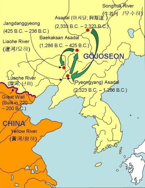 map of gojoseon