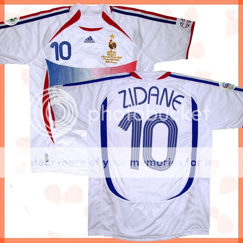 ZIDANE #10 FRANCE WORLD CUP FINAL 2006 CHAMPION SHORT SLEEVES SOCCER 