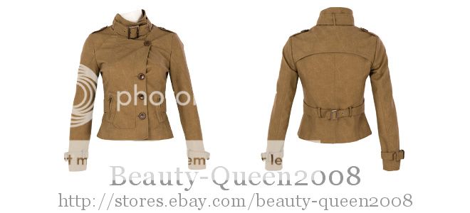   Light Brown Faux Leather Jacket Military Cropped sz XXS/XS/S/M  