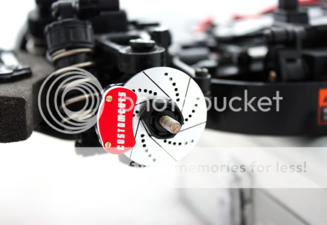 Bremsscheiben mit Bremssattel für Tamiya TT 01 Drifter Scaler  