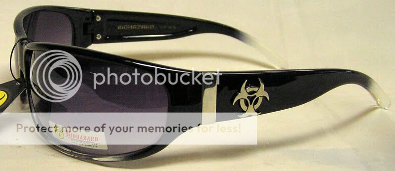 Black w/ Smoke BIOHAZARD Sunglasses Designer Fashion  